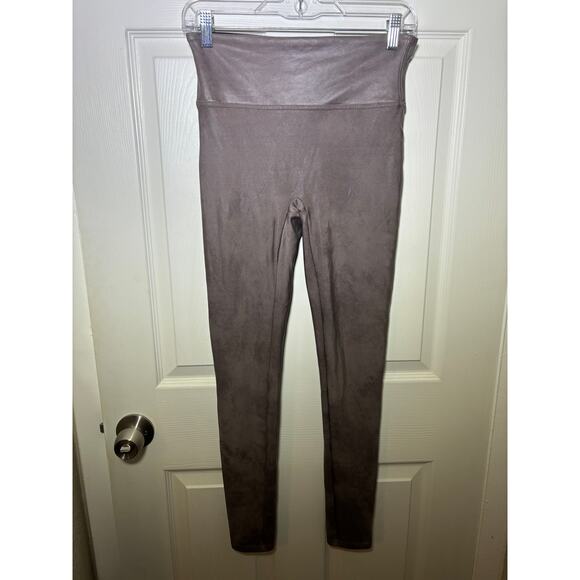 Spanx Women's Faux Leather Leggings Grayish brown size Large - Picture 1 of 5